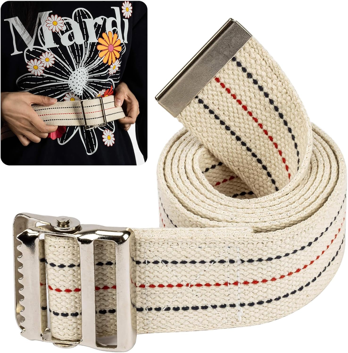 Gait Belts Transfer Belts for Seniors - Walking Gait Belts for Men with Metal Buckle MAQIHAN Heavy Duty Transfer Belt for Lifting Elderly Seniors Ambulation Accessories 60 Inch.