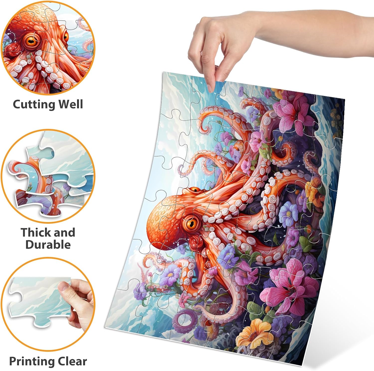 6 Packs Large Piece Puzzle for Seniors- 36 Pieces Dementia Puzzles for Elderly Adults, Alzheimer’s Puzzles Memory Cognitive Games Easy Jigsaw Puzzles for Elderly Seniors with 6 Storage Bags - Image 6