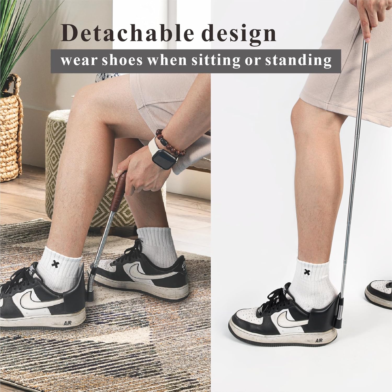 Shoe Horn Long Handle for Seniors-10-31 Telescopic Shoehorns For Men Pregnant Woman Gifts Elderly Dad - Image 4