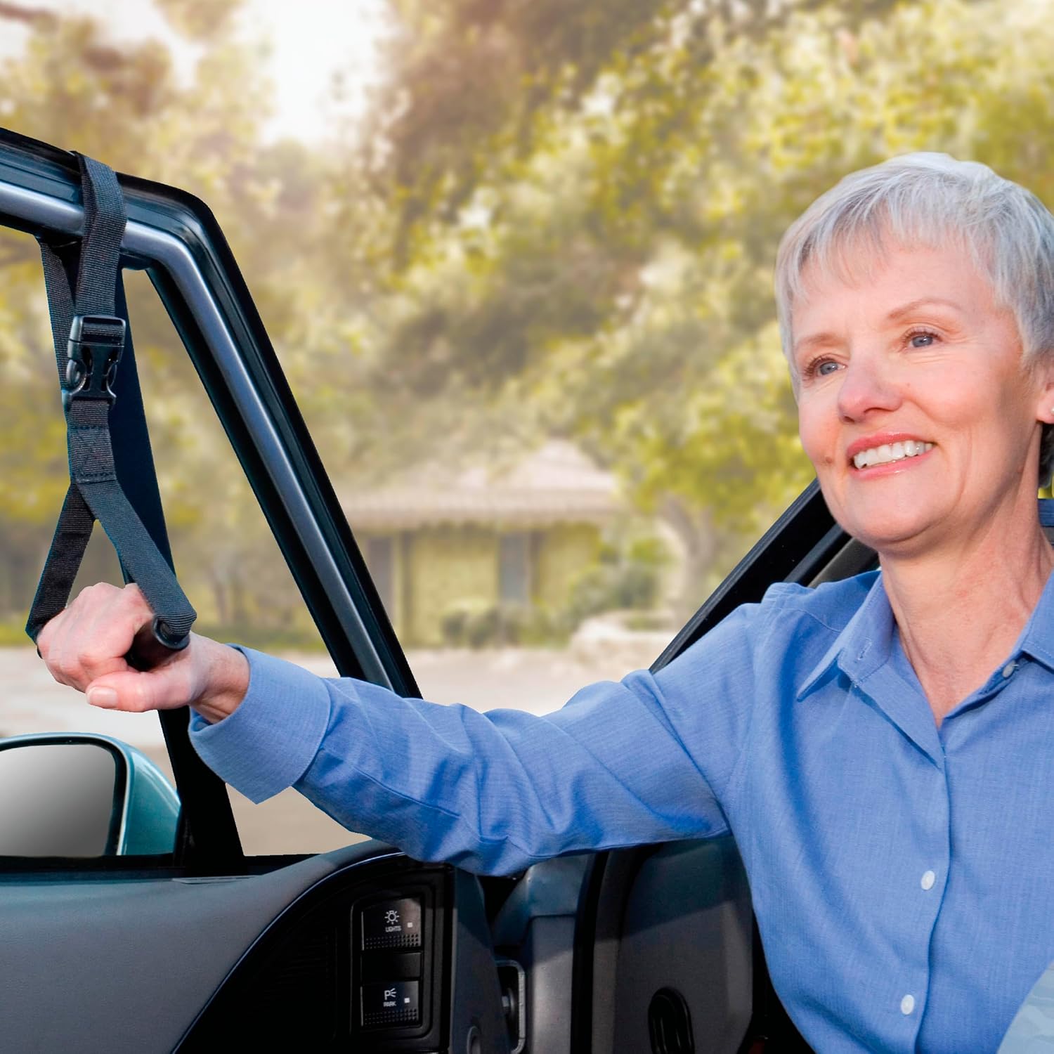 Stander CarCaddie, Car Safety Grab Bar for Adults, Seniors, and Elderly, Ergonomic Vehicle Support Handle with Adjustable Strap and Non-Slip Rubber Grip, Automotive Standing and Mobility Aid - Image 5