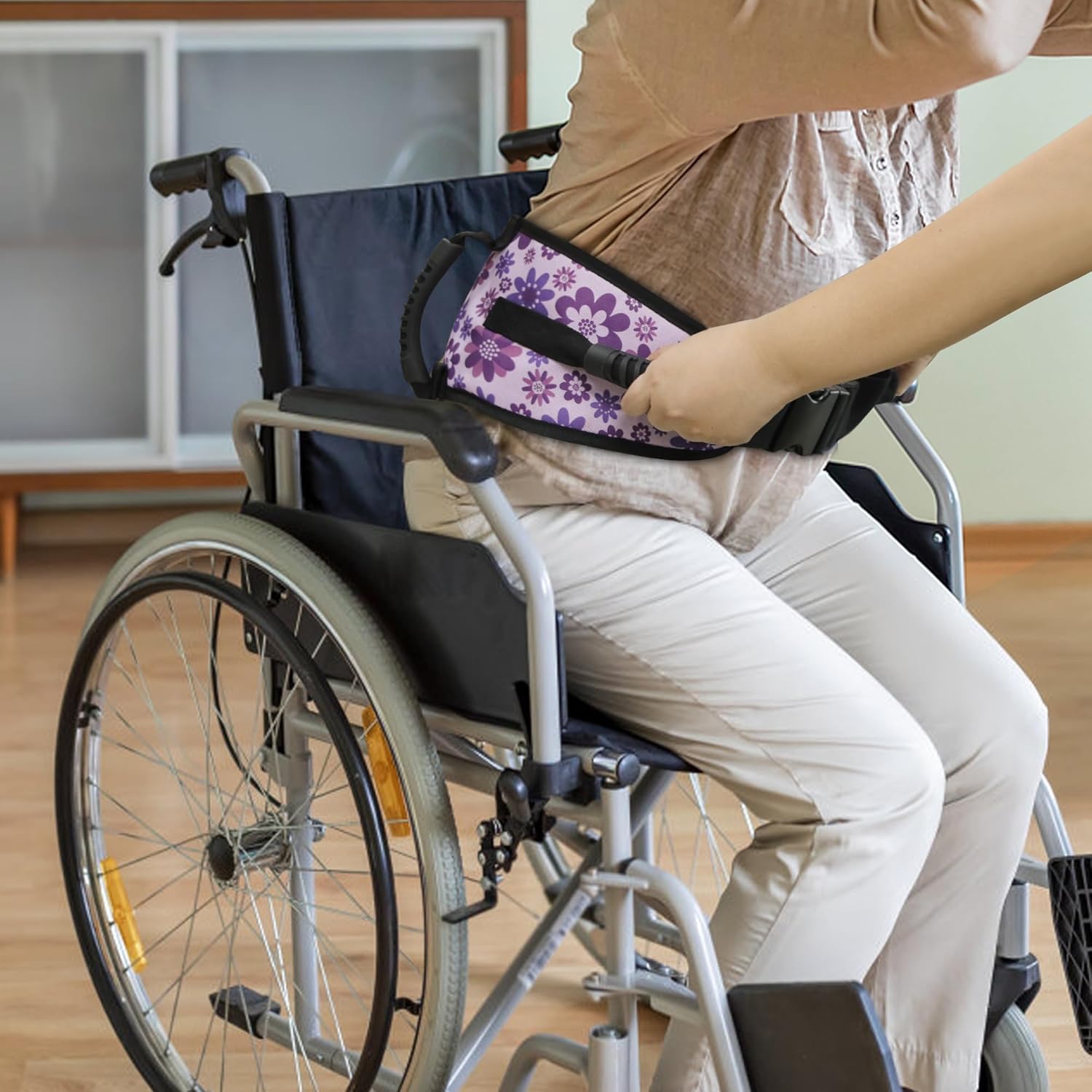 Gait Belt Transfer Belt for Seniors with Handles, Anti-Slip Gate Belt for Elderly Lifting with Quick Release Buckle, Medical Belt for Lifting Patients, for Handicap, Physical Therapy, Elderly (Purple) - Image 7