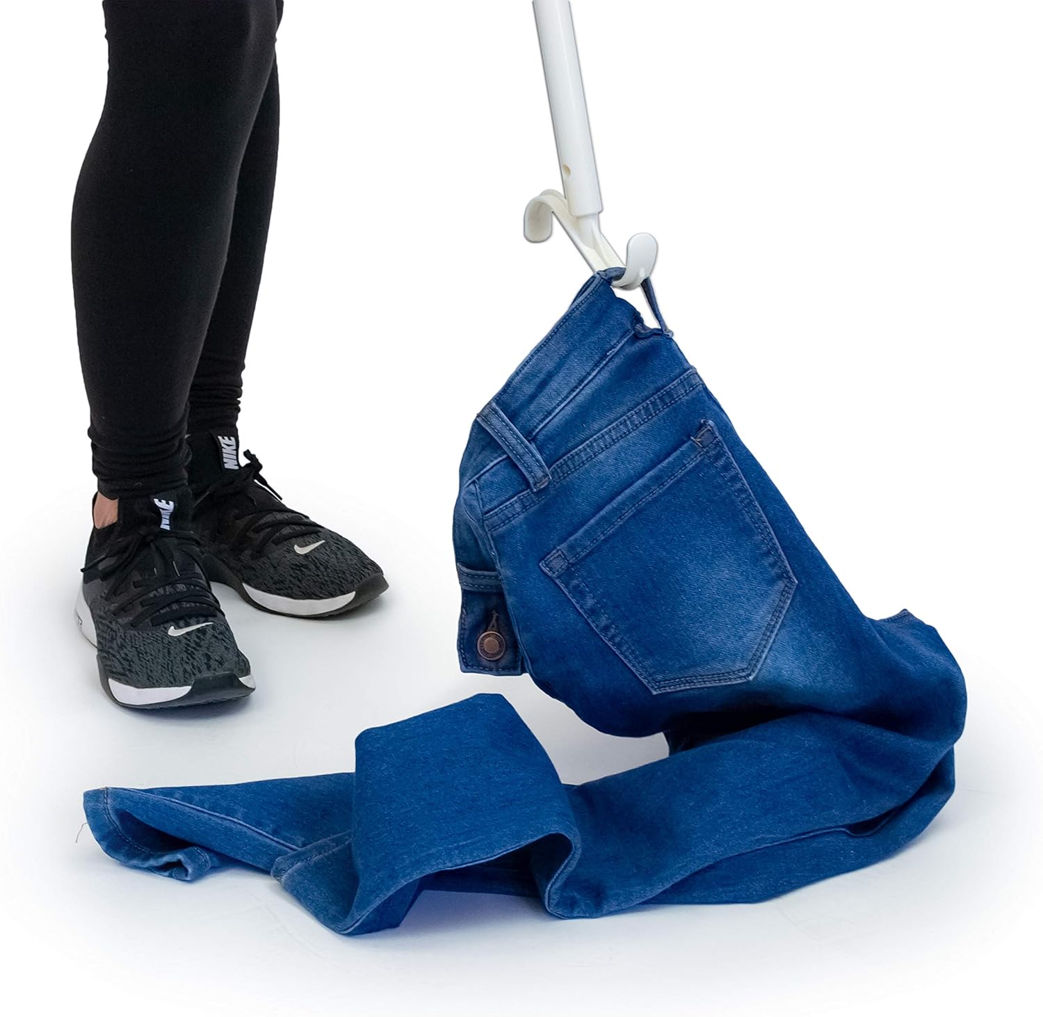 RMS 35.5 Inch Extra Long Dressing Stick Aid for Shoes, Socks, Shirts and Pants - Sock Removal and Long Shoe Horn with Travel Bag - Image 4