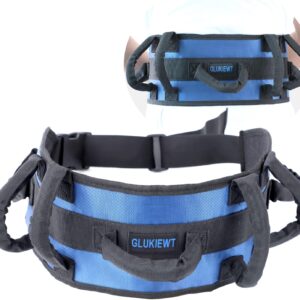 Gait Belts Transfer Belts for Seniors with Padded Handles Widen Medical Gate Belts for Elderly Inside Non Slip Patient Transfer Walking Assist & Gait Belt/Wheelchair Seat Belt for 33.5" -52" Waist