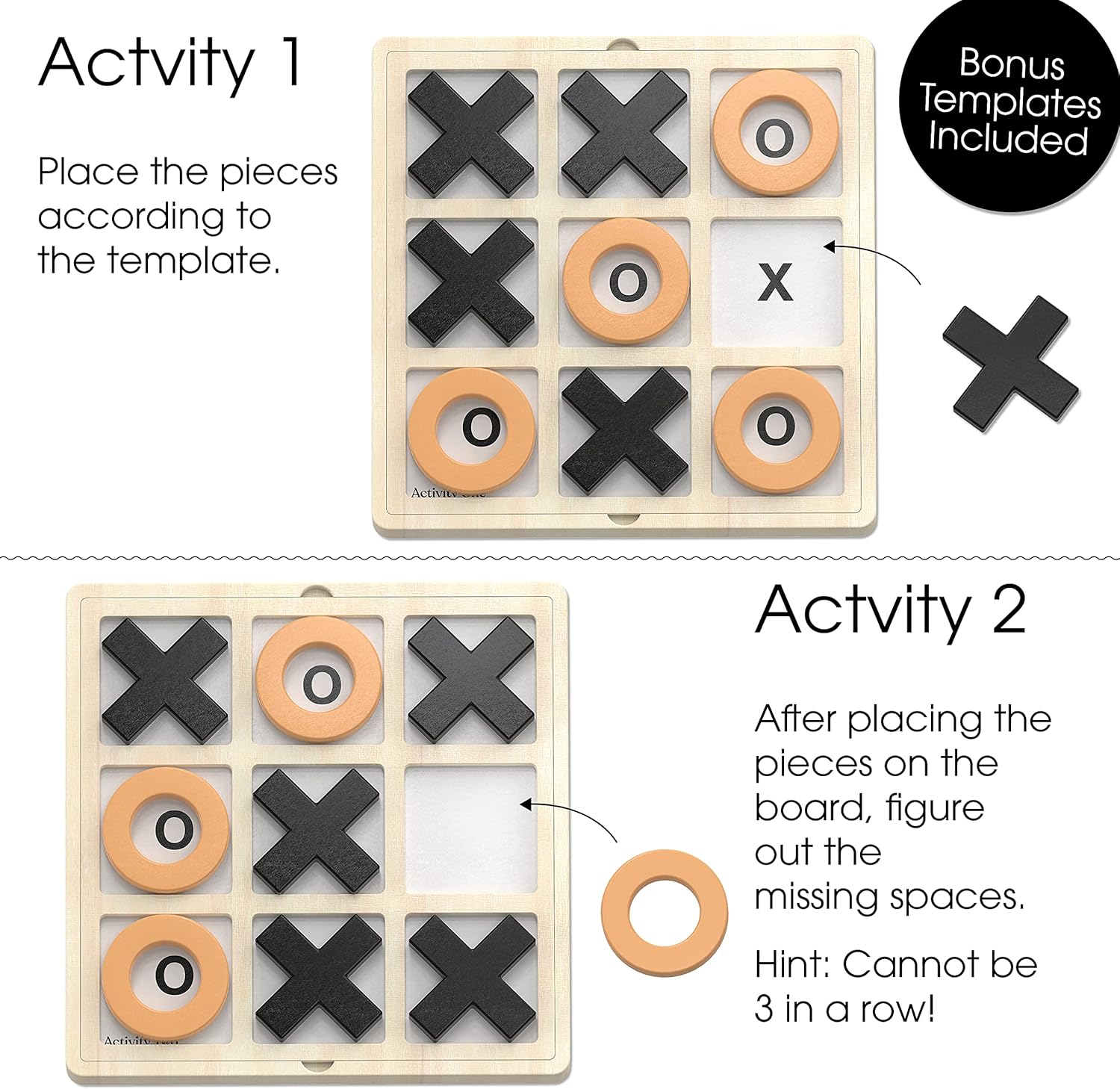Keeping Busy Tic Tac Toe with Templates Dementia Activities for Seniors Games for Dementia Seniors Alzheimers Activities Alzheimers Products for Elderly Games for Seniors Gifts for Elderly Women & Men - Image 4