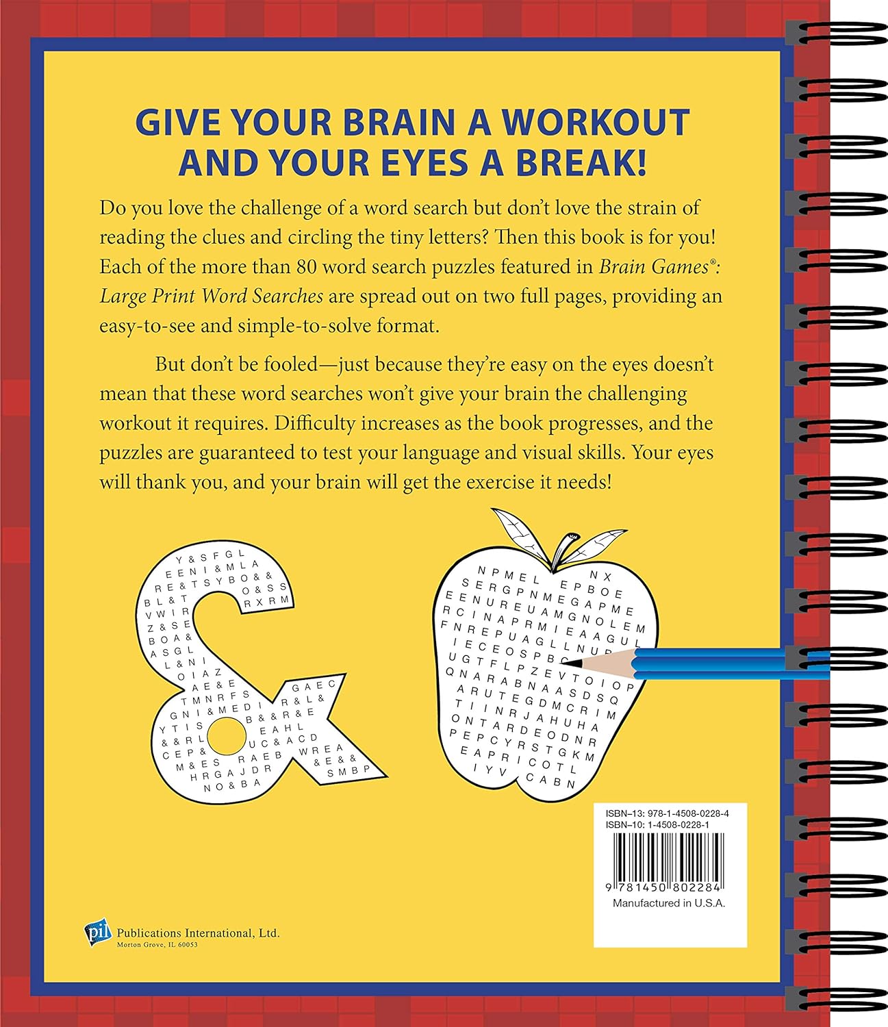 Brain Games - Word Searches - Large Print (Red) - Image 2