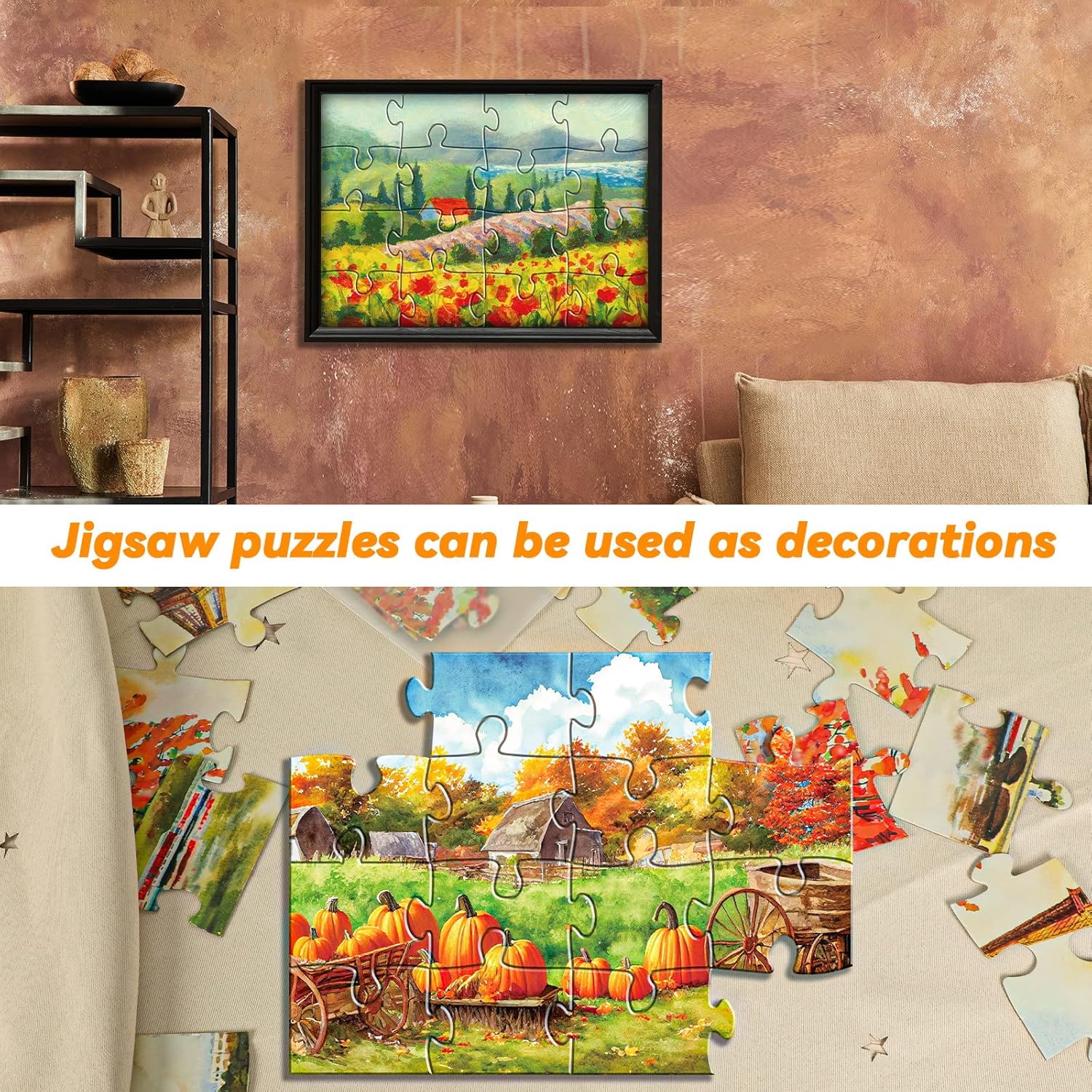 5 Packs 16 Piece Large Jigsaw Puzzles for Elderly Dementia Alzheimer's Products Activities, Alzheimer's Puzzles Cognitive Games for Adults Elderly Seniors with 5 Storage Bags - Image 5