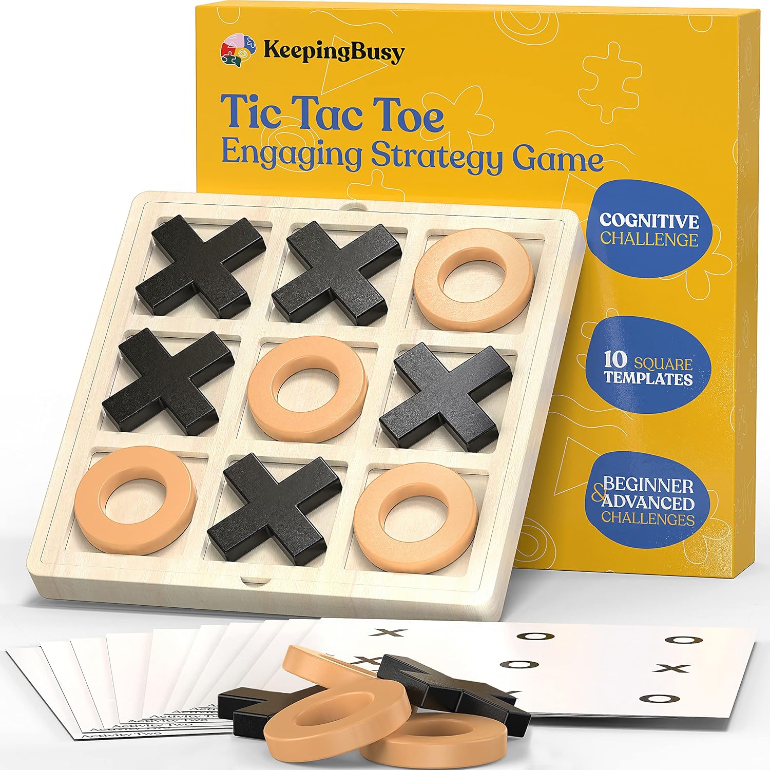 Keeping Busy Tic Tac Toe with Templates Dementia Activities for Seniors Games for Dementia Seniors Alzheimers Activities Alzheimers Products for Elderly Games for Seniors Gifts for Elderly Women & Men
